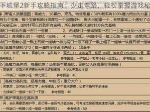 地下城堡2新手攻略指南：少走弯路，轻松掌握游戏秘籍