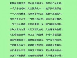 《飞剑探秘奇门遁甲：剑指破关之法》