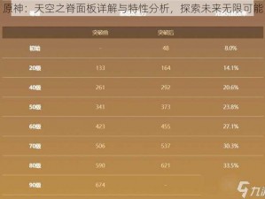 原神：天空之脊面板详解与特性分析，探索未来无限可能