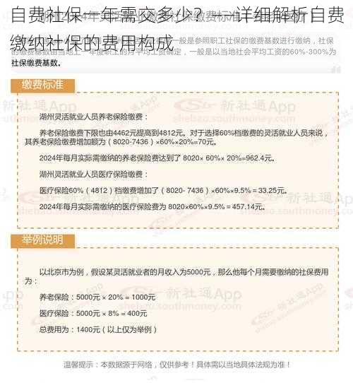 自费社保一年需交多少？——详细解析自费缴纳社保的费用构成