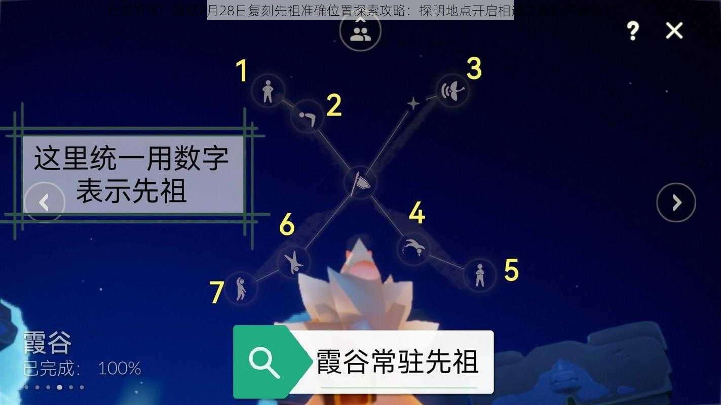 光遇游戏：揭秘7月28日复刻先祖准确位置探索攻略：探明地点开启相遇之旅的神秘指引