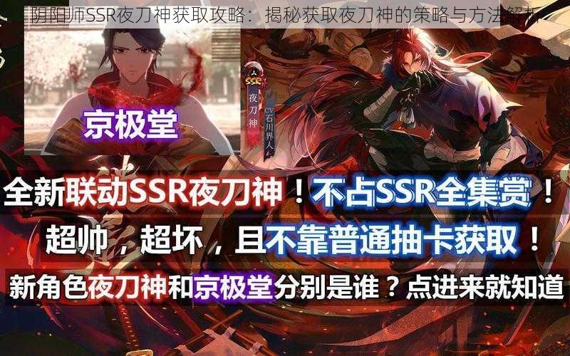 阴阳师SSR夜刀神获取攻略：揭秘获取夜刀神的策略与方法解析