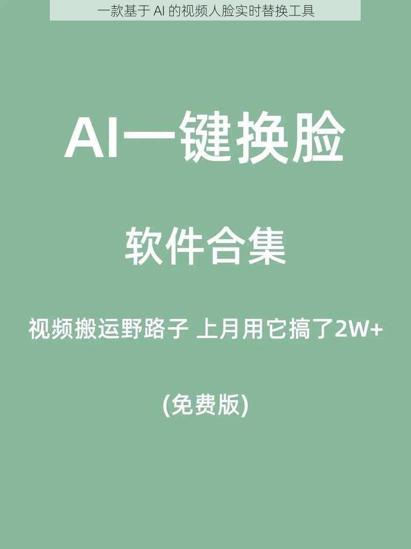 一款基于 AI 的视频人脸实时替换工具