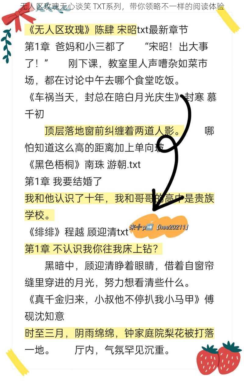 无人区玫瑰无心谈笑 TXT系列，带你领略不一样的阅读体验