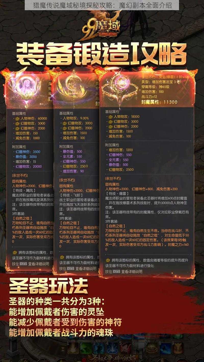 猎魔传说魔域秘境探秘攻略：魔幻副本全面介绍