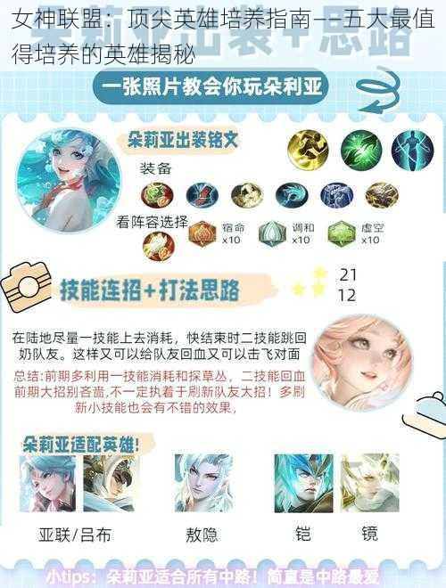 女神联盟：顶尖英雄培养指南——五大最值得培养的英雄揭秘