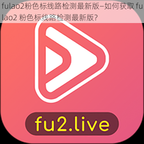 fulao2粉色标线路检测最新版—如何获取 fulao2 粉色标线路检测最新版？