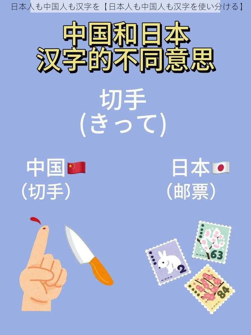 日本人も中国人も汉字を【日本人も中国人も汉字を使い分ける】