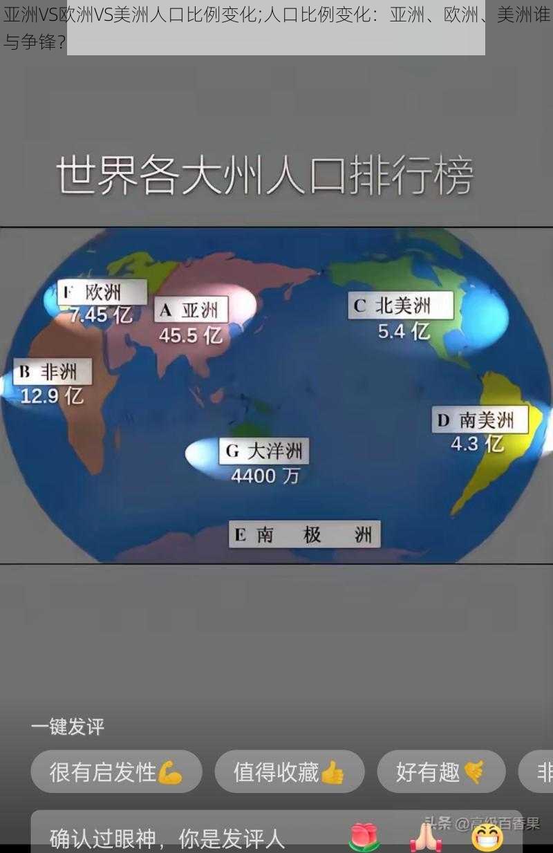 亚洲VS欧洲VS美洲人口比例变化;人口比例变化：亚洲、欧洲、美洲谁与争锋？