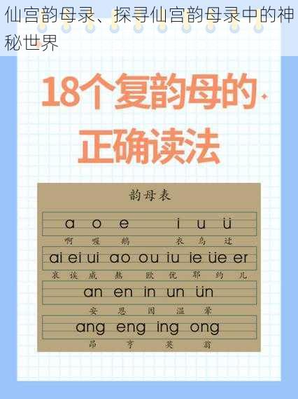 仙宫韵母录、探寻仙宫韵母录中的神秘世界