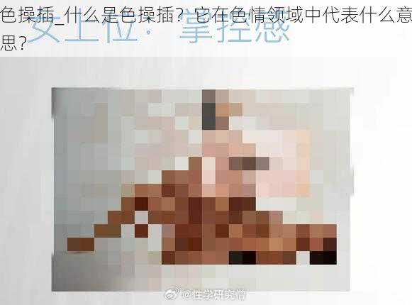 色操插_什么是色操插？它在色情领域中代表什么意思？