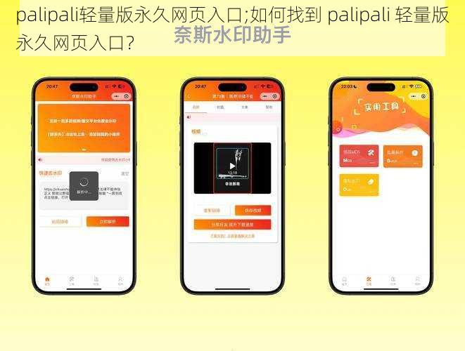 palipali轻量版永久网页入口;如何找到 palipali 轻量版永久网页入口？