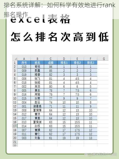 排名系统详解：如何科学有效地进行rank排名操作