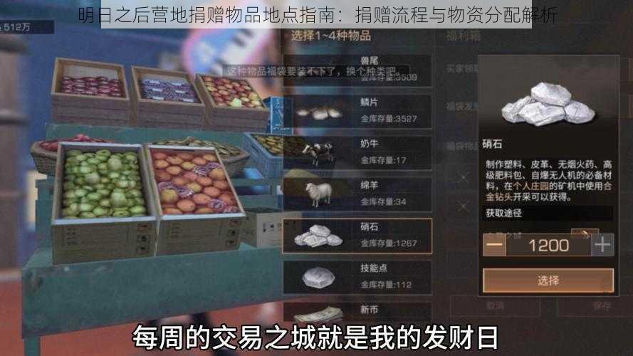 明日之后营地捐赠物品地点指南：捐赠流程与物资分配解析