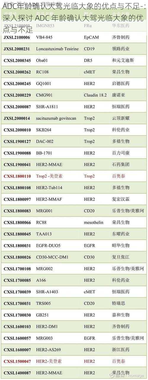 ADC年龄确认大驾光临大象的优点与不足-:深入探讨 ADC 年龄确认大驾光临大象的优点与不足